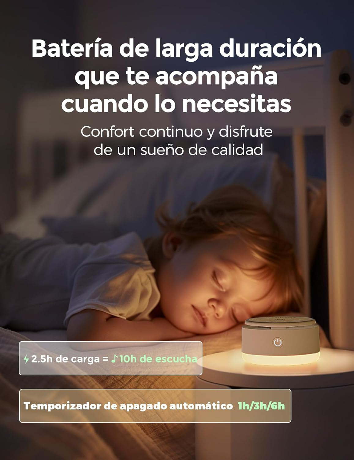 Momcozy Ruido Blanco Bebe Con 20 Sonidos Relajantes Y Luz Nocturna Táctil | Momcozy Maquina Ruido Blanco Bebe Portátil Con Temporizador De Sueño, Función De Memoria, Ideal Para Viajes Y Lactancia