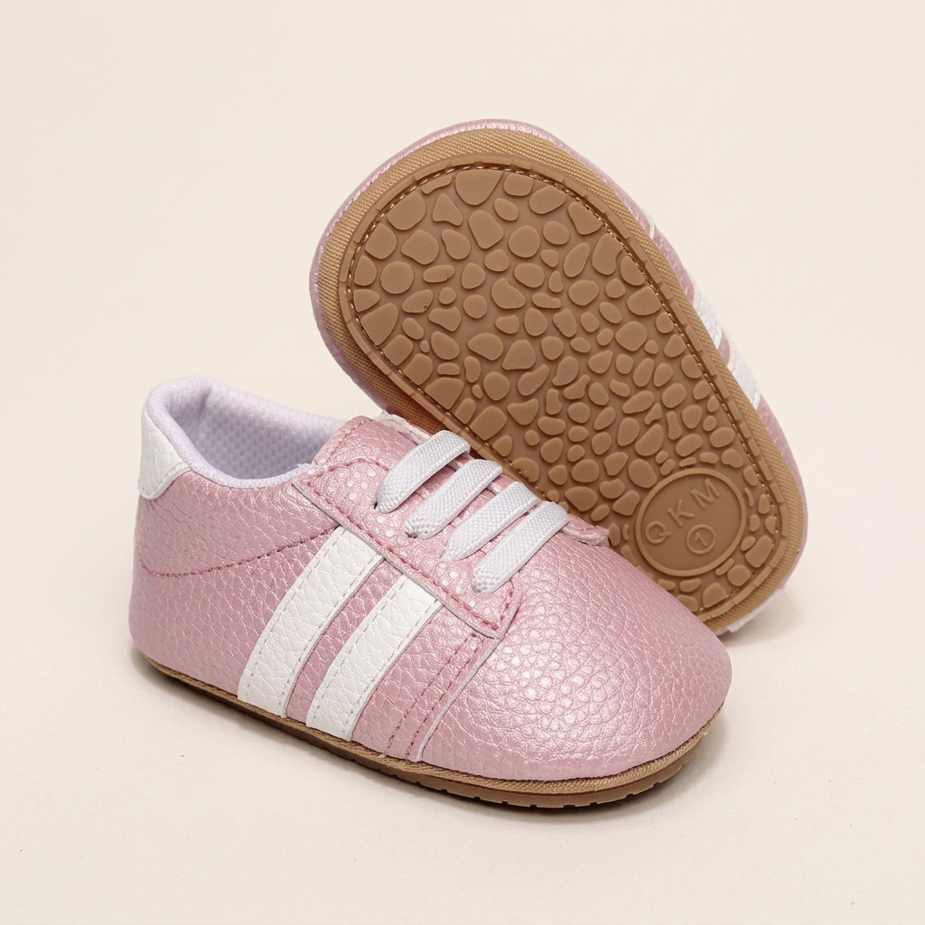 Zapatos rosa con rayas